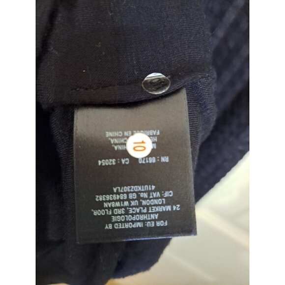 Maeve Anthropologie Womens Large Textured Ruffle Bottom Scoop Neck Tank Dress - Picture 8 of 8